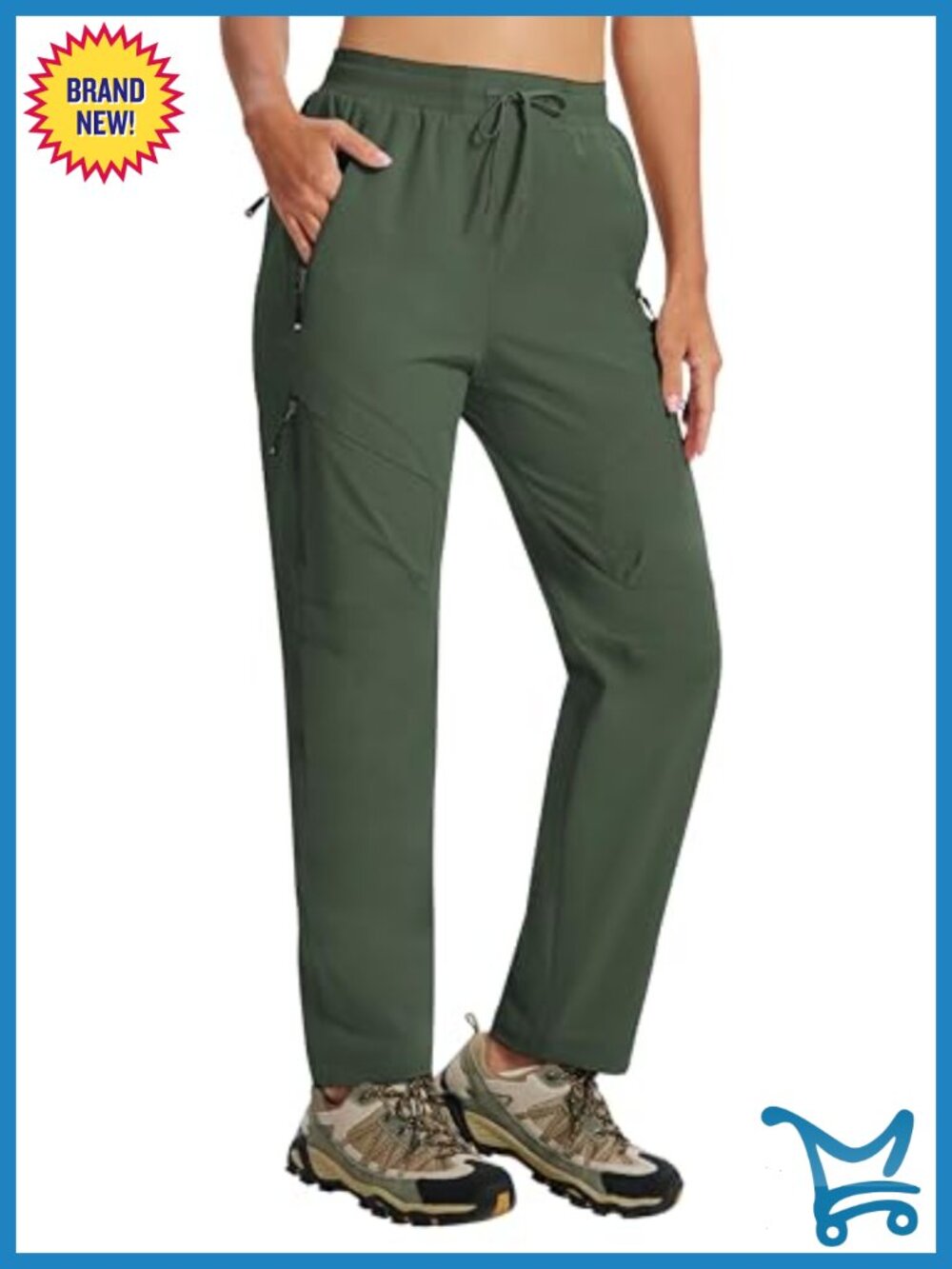 Women's Hiking Cargo Pants Lightweight Quick Dry Straight Leg Outdoor Travel